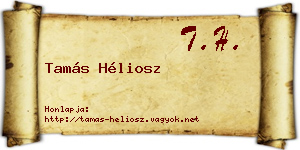 Tamás Héliosz névjegykártya